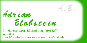 adrian blobstein business card